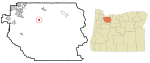 Clackamas County Oregon Incorporated and Unincorporated areas Estacada Highlighted